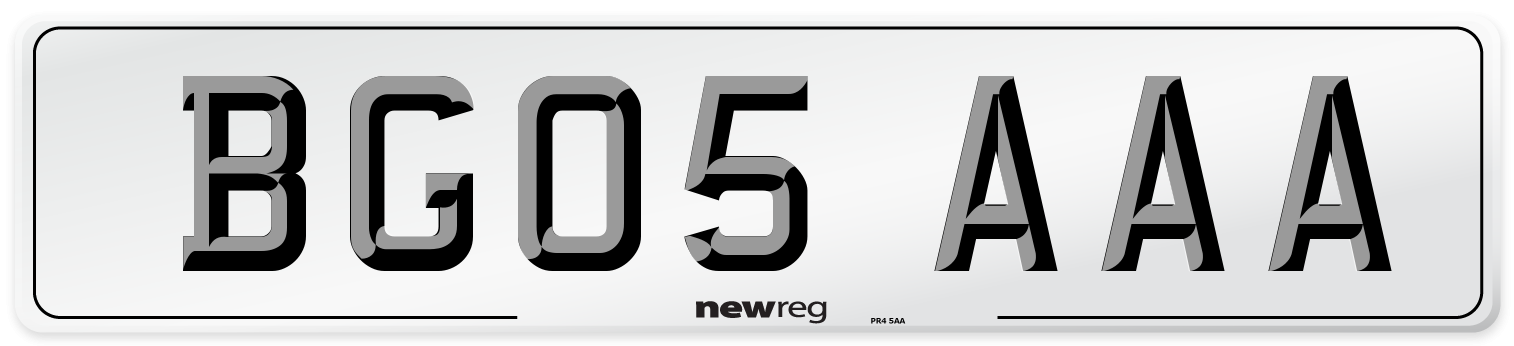 BG05 AAA Number Plate from New Reg